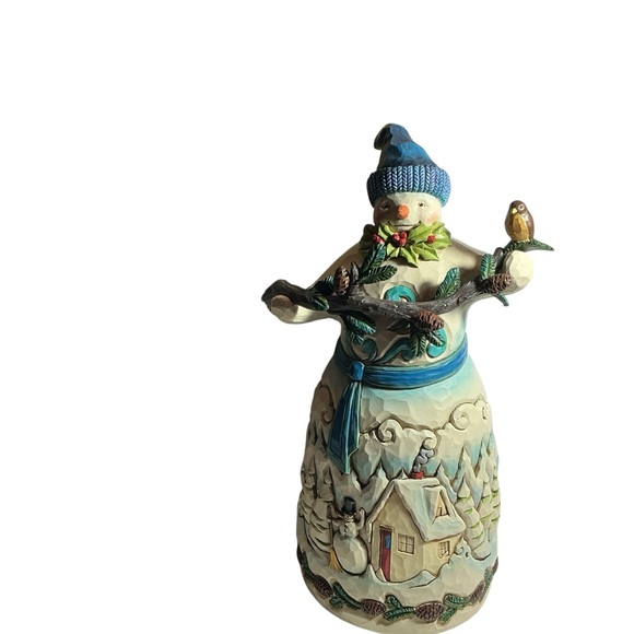 Jim Shore Heartwood Creek “Garlands of Glad Tidings” Snowman Figurine - Picture 7 of 12